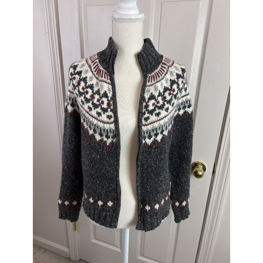 VTG Dressbarn Sweater Cardigan Holiday Christmas Granola Cottagecore Fall Small